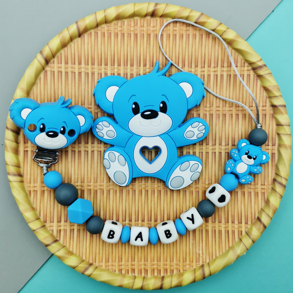 Baby Pacifier Clip - Personalizzato inglese russo lettera in silicone