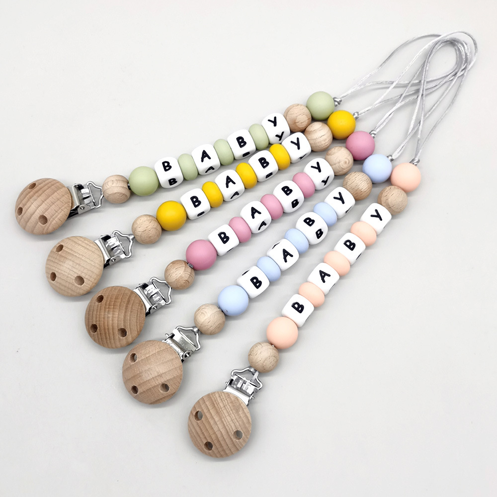 Baby Pacifier Clip - Nome personalizzato Clip per ciuccio Catena