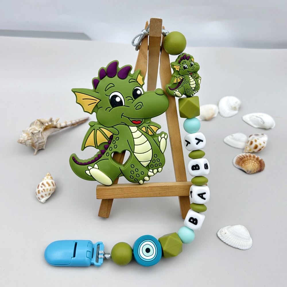 Nome della lettera in silicone - Baby Pacifier Clip recensione e prezzo