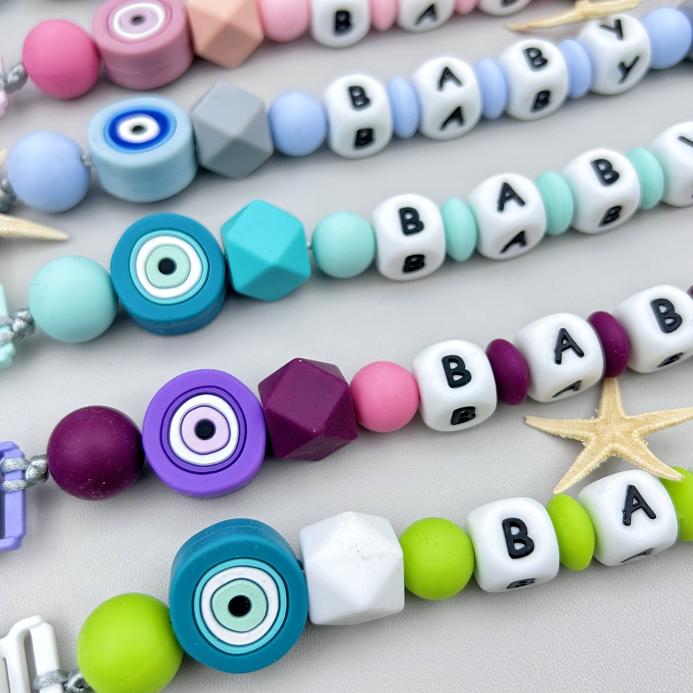 Nome della lettera in silicone - Baby Pacifier Clip recensione e prezzo